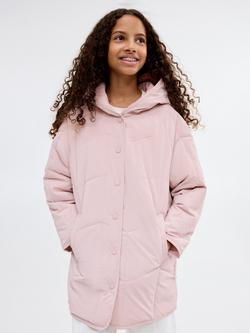 Mango Kids' Bea Quilted Jacket, Pink - view 2, Pink