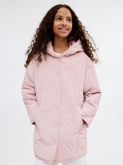 Mango Kids' Bea Quilted Jacket, Pink - view 2, Pink
