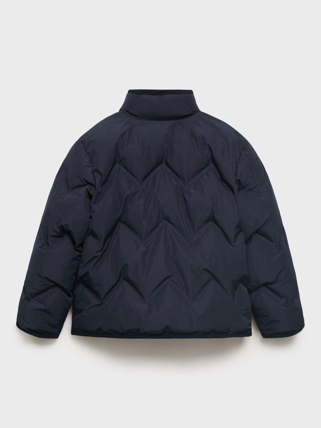 Product image 2 of 4, which shows Mango Kids' Calessi Quilted Jacket, Navy, 11 years