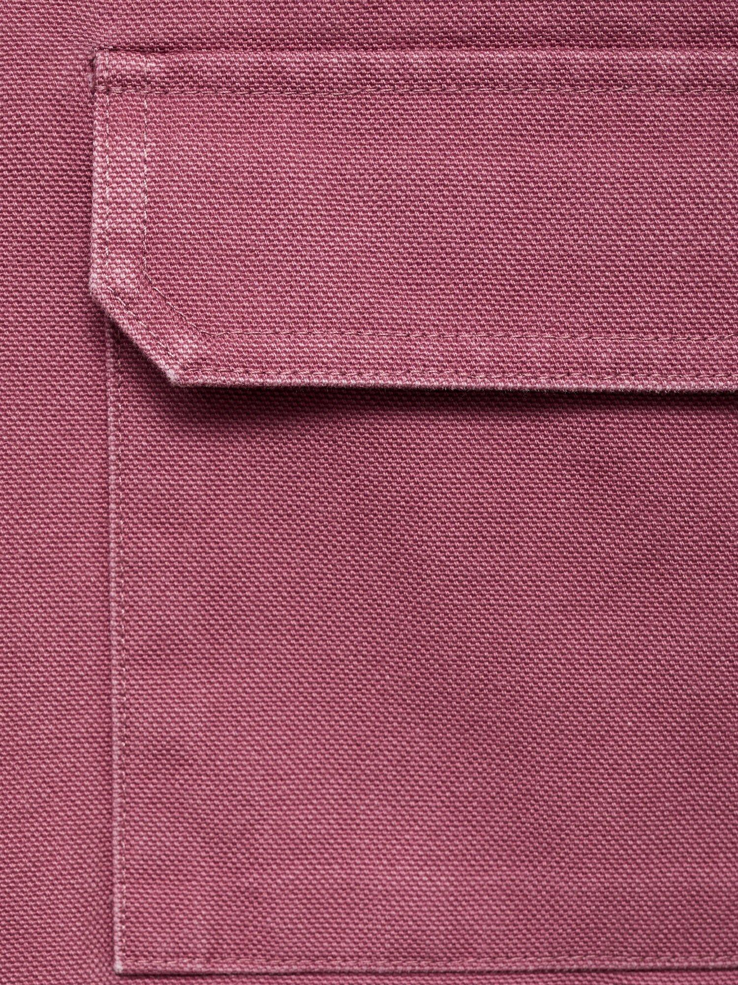 Product image 3 of 4, which shows Mango Kids' Gaby Oversized Denim Jacket, Dark Red, 6 years