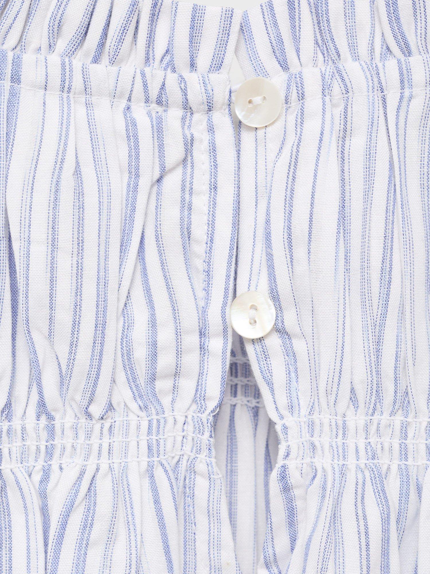 Product image 3 of 4, which shows Mango Kids' Madison Cotton Blend Long Sleeved Blouse, Medium Blue, 10 years