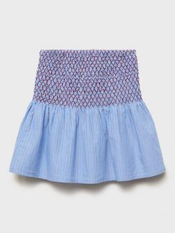 Mango Kids' Alicia Cotton Blend Flared Mini Skirt, Medium Blue - view 2, Medium Blue