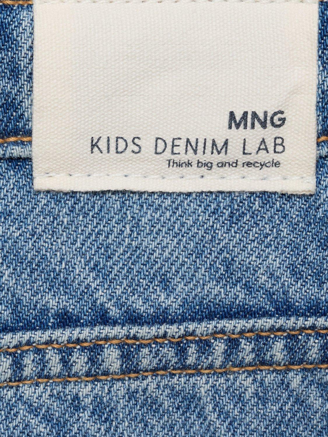 Product image 5 of 7, which shows Mango Kids' Stella Denim A-Line Mini Skirt, Mid Blue, 9 years