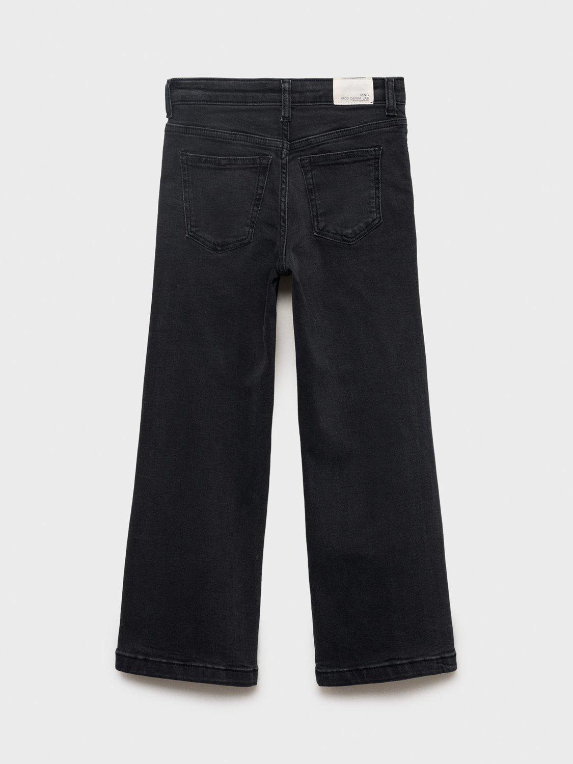 Product image 3 of 6, which shows Mango Kids' Studded Utility Jeans, Open Grey, 10 years