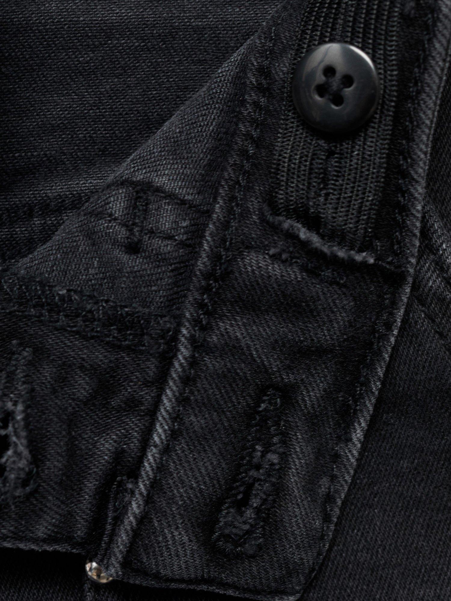 Product image 6 of 6, which shows Mango Kids' Studded Utility Jeans, Open Grey, 10 years