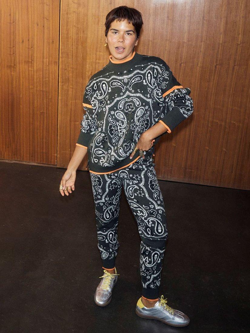 Product image 2 of 5, which shows Never Fully Dressed Bandana Joggers, Khaki, XS