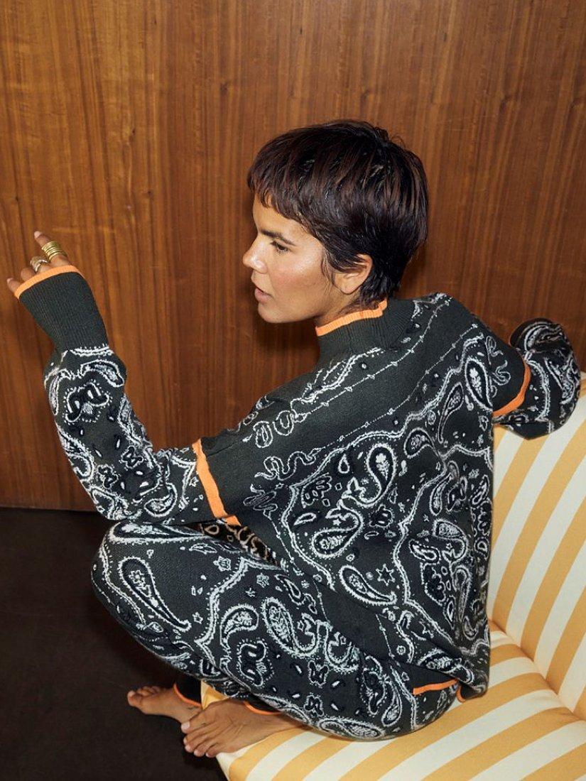 Product image 5 of 5, which shows Never Fully Dressed Bandana Joggers, Khaki, XS