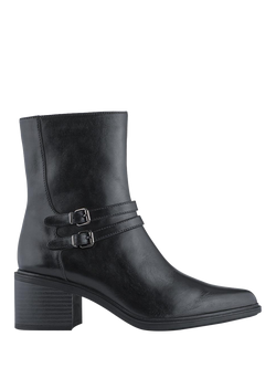 Jones Bootmaker Kaira Leather Ankle Boots, Black, Black