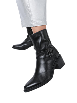 Jones Bootmaker Kaira Leather Ankle Boots, Black - view 2, Black