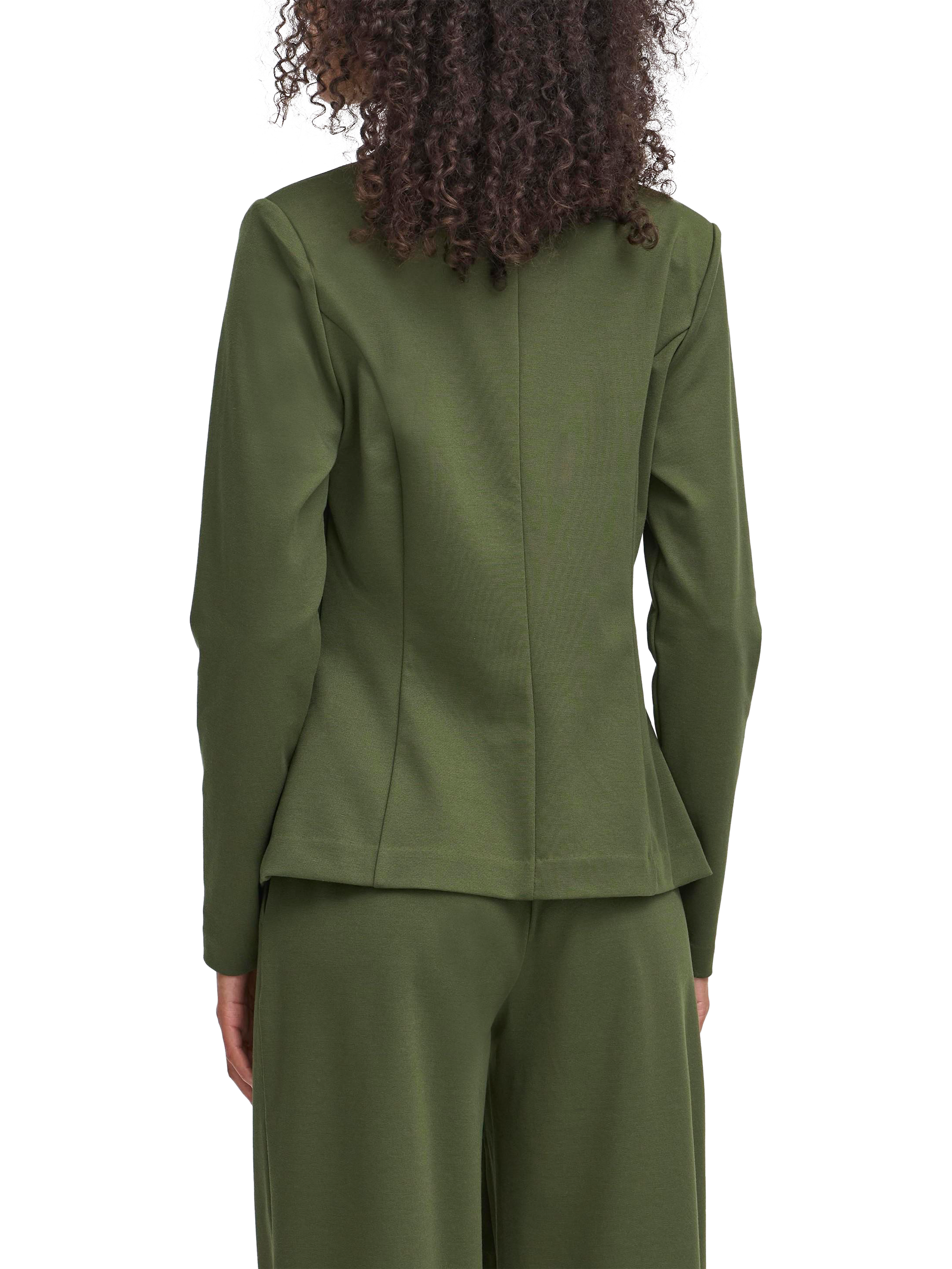 Product image 2 of 7, which shows ICHI Kate Slim Fit Blazer, Rifle Green, XS