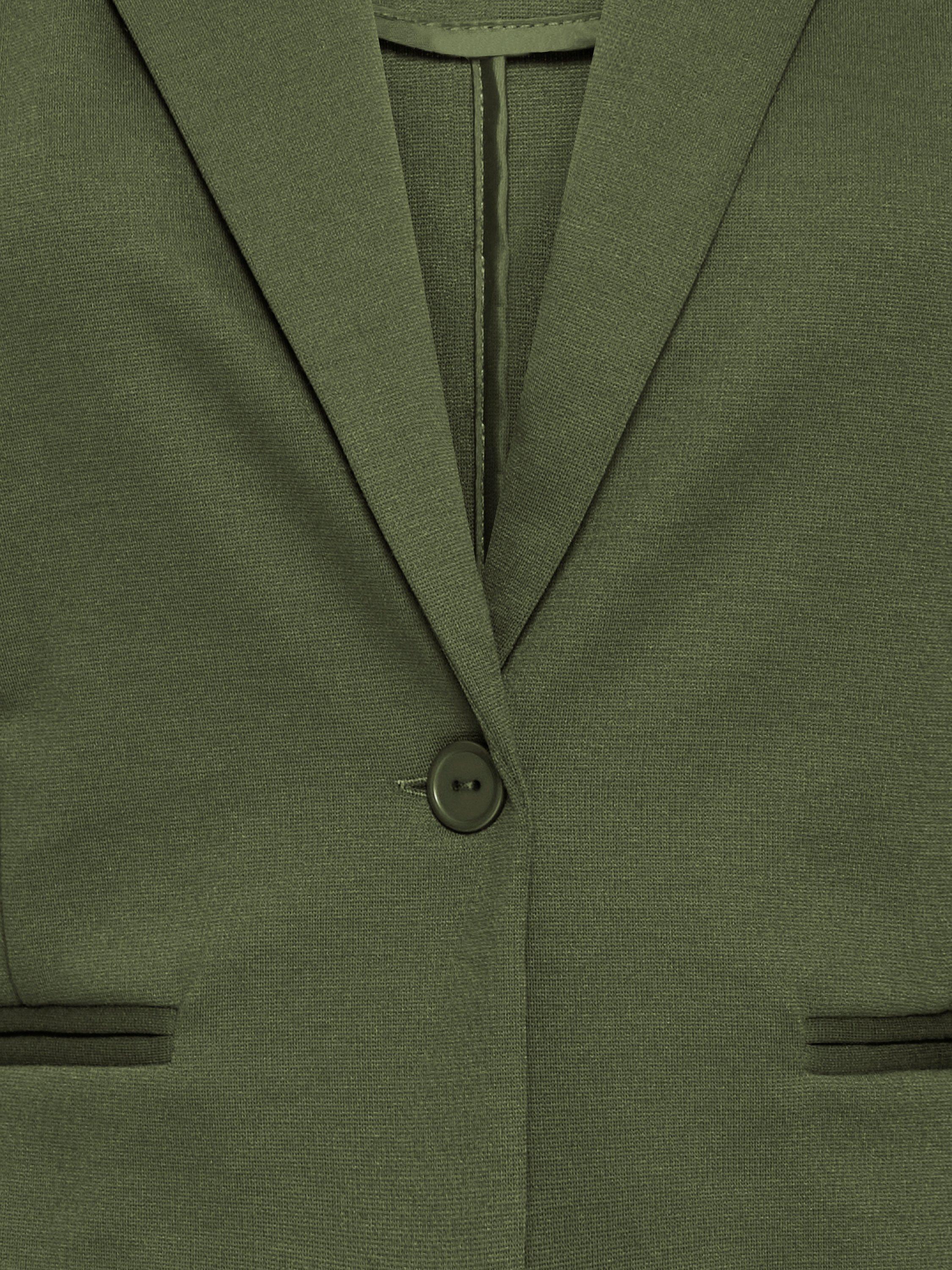 Product image 7 of 7, which shows ICHI Kate Slim Fit Blazer, Rifle Green, XS