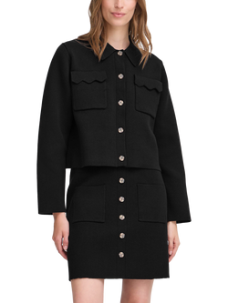 ICHI Ketty Pocket Detail Cardigan, Black, Black