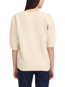 ICHI Loucle Three Quarter Sleeve Cardigan - view 2, Birch