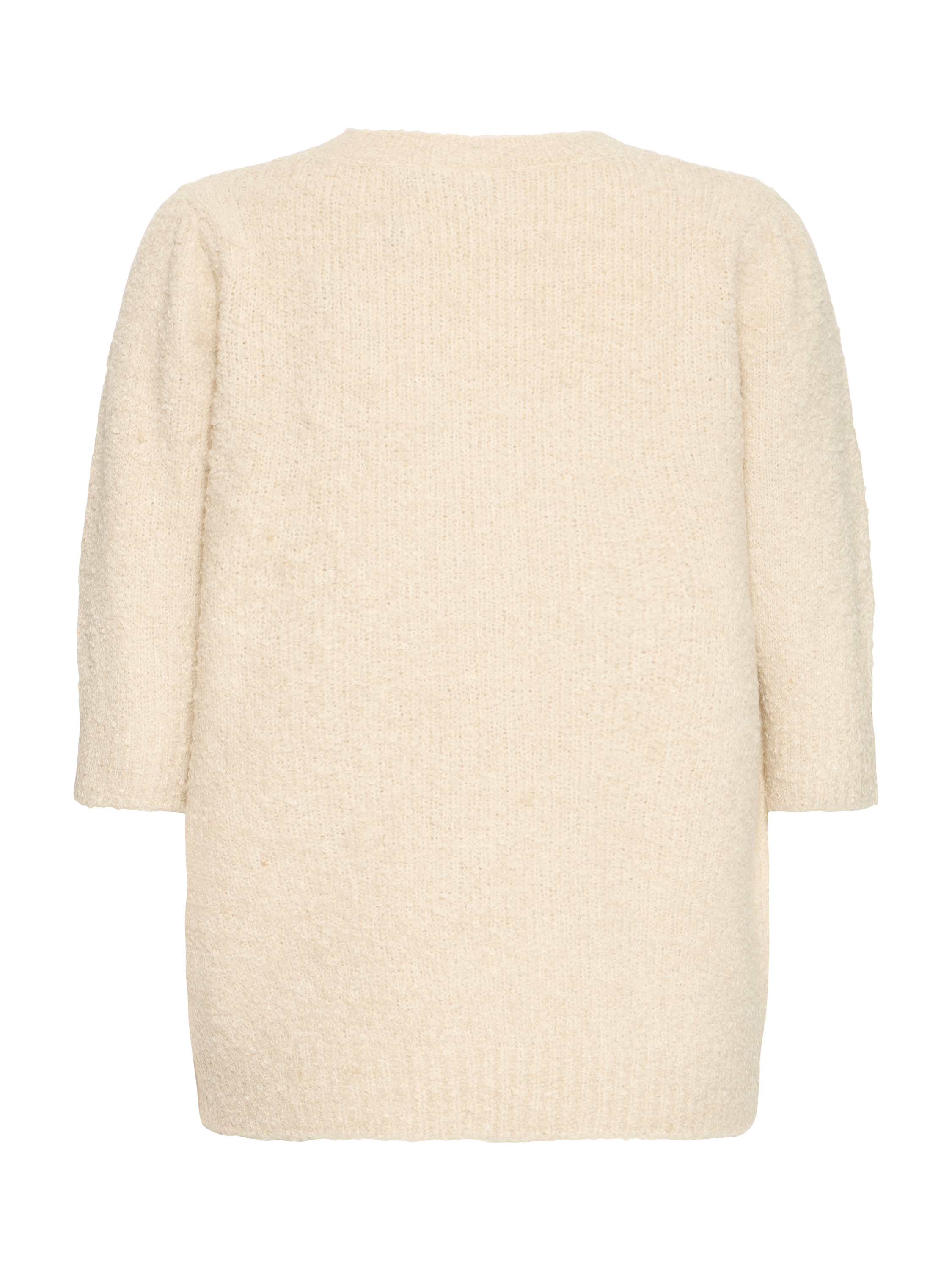 Product image 6 of 7, which shows ICHI Loucle Three Quarter Sleeve Cardigan, Birch, XS