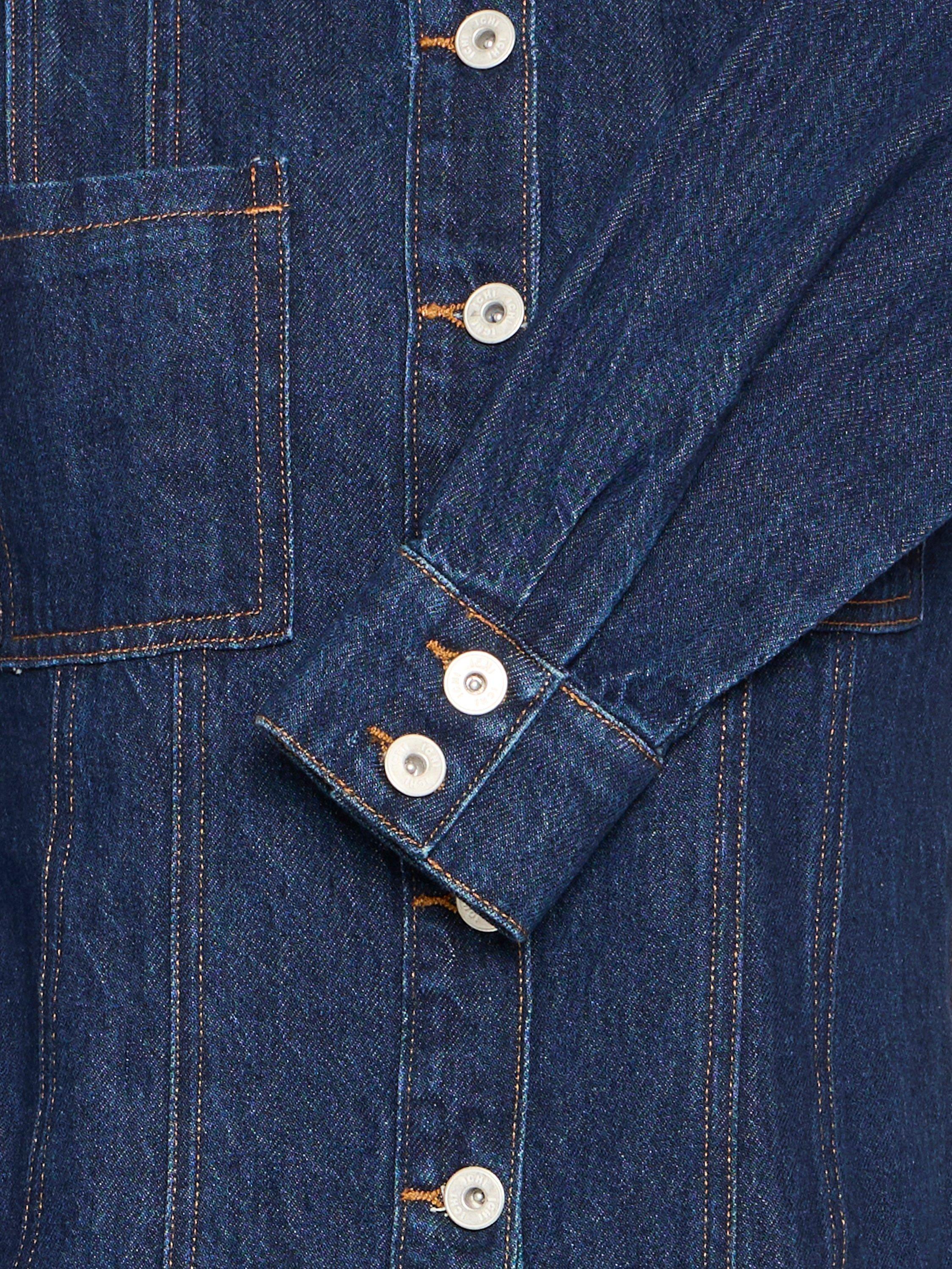 Product image 7 of 7, which shows ICHI Berisel Long Sleeve Denim Jacket, Authentic Blue, 8