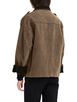 ICHI Fazola Padded Jacket, Washed Brown - view 2, Washed Brown