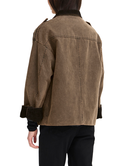 ICHI Fazola Padded Jacket, Washed Brown - view 2, Washed Brown