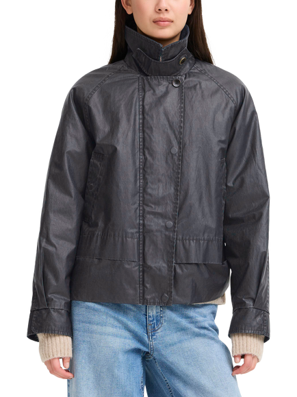 ICHI Ganilo Waxed Jacket, Dark Navy, Dark Navy