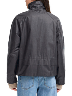 ICHI Ganilo Waxed Jacket, Dark Navy - view 2, Dark Navy