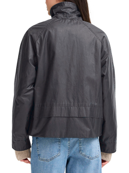 ICHI Ganilo Waxed Jacket, Dark Navy - view 2, Dark Navy