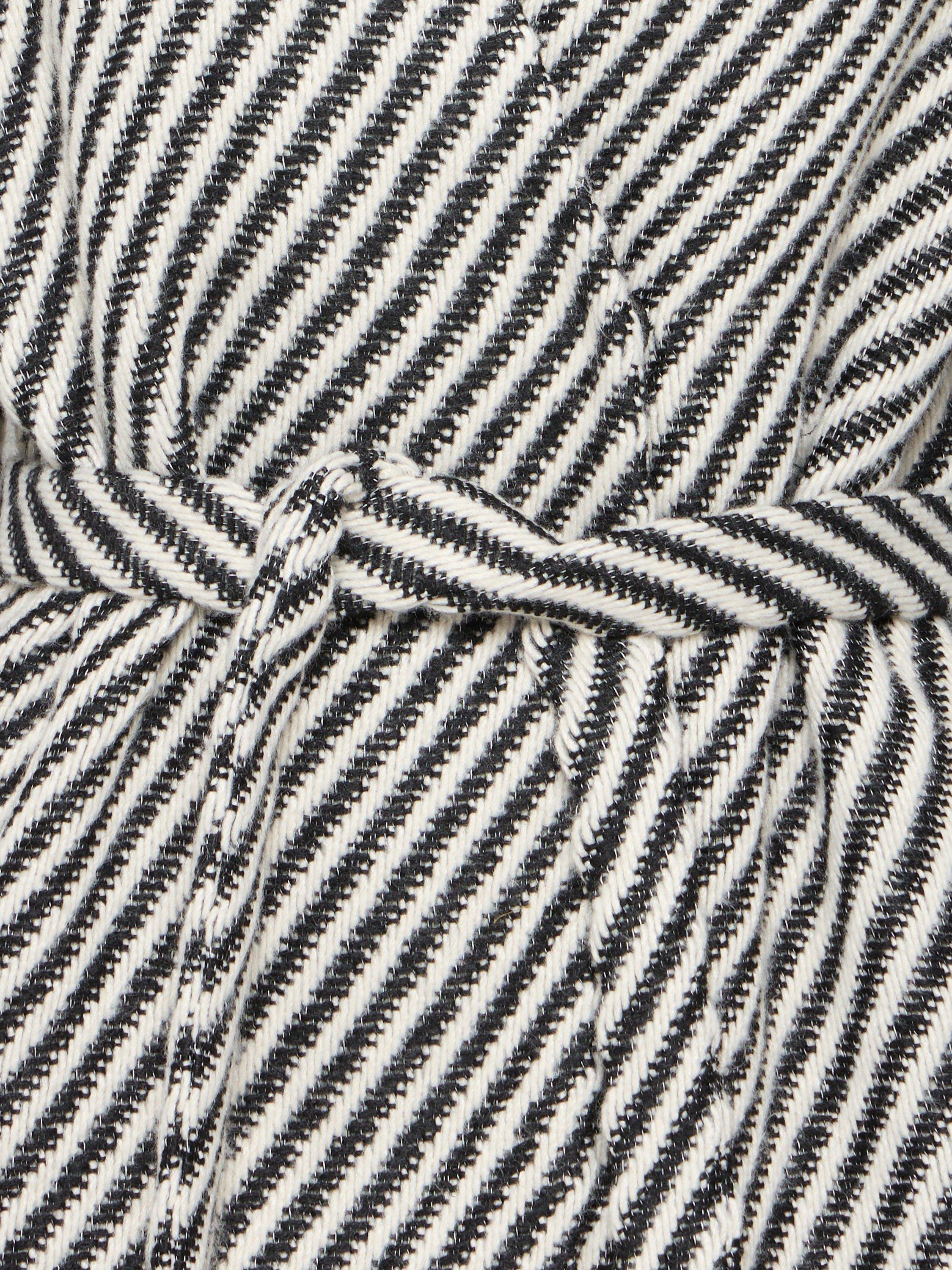 Product image 7 of 7, which shows ICHI Ihsokata Ja Stripe Long Sleeve V Neck Jacket, Black/White, 8