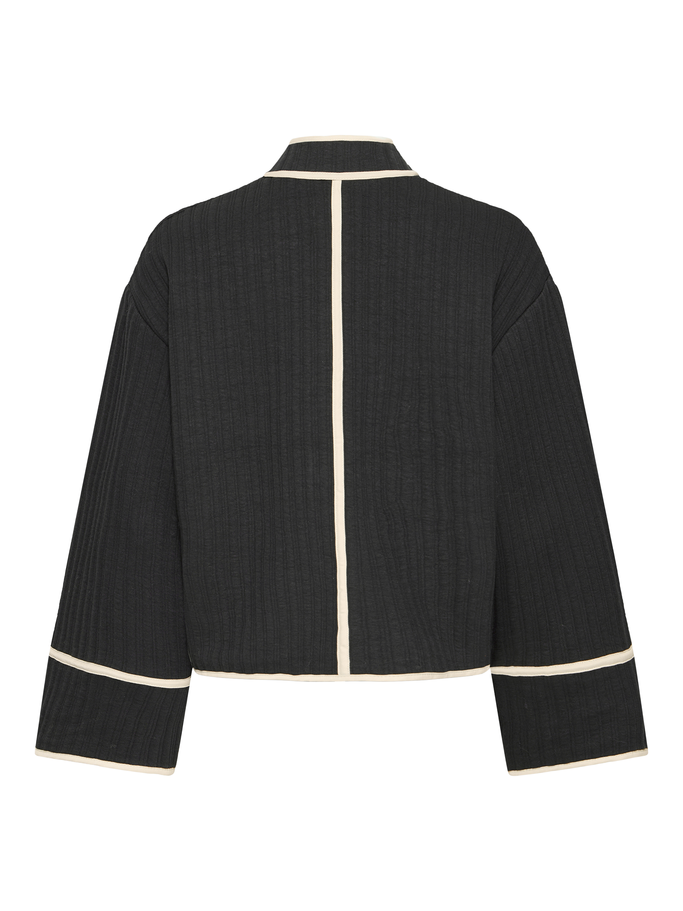 Product image 6 of 7, which shows ICHI Kate Quilted Long Sleeve Jacket, Black, XS