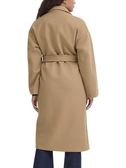 ICHI Jannet Belted Overcoat - view 2, Tiger's Eye