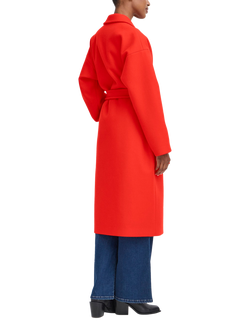 ICHI Jannet Belted Overcoat - view 2, Fiery Red