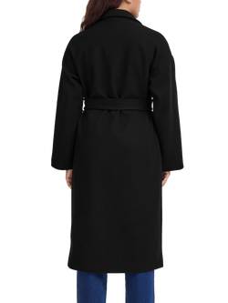 ICHI Jannet Belted Overcoat - view 2, Black