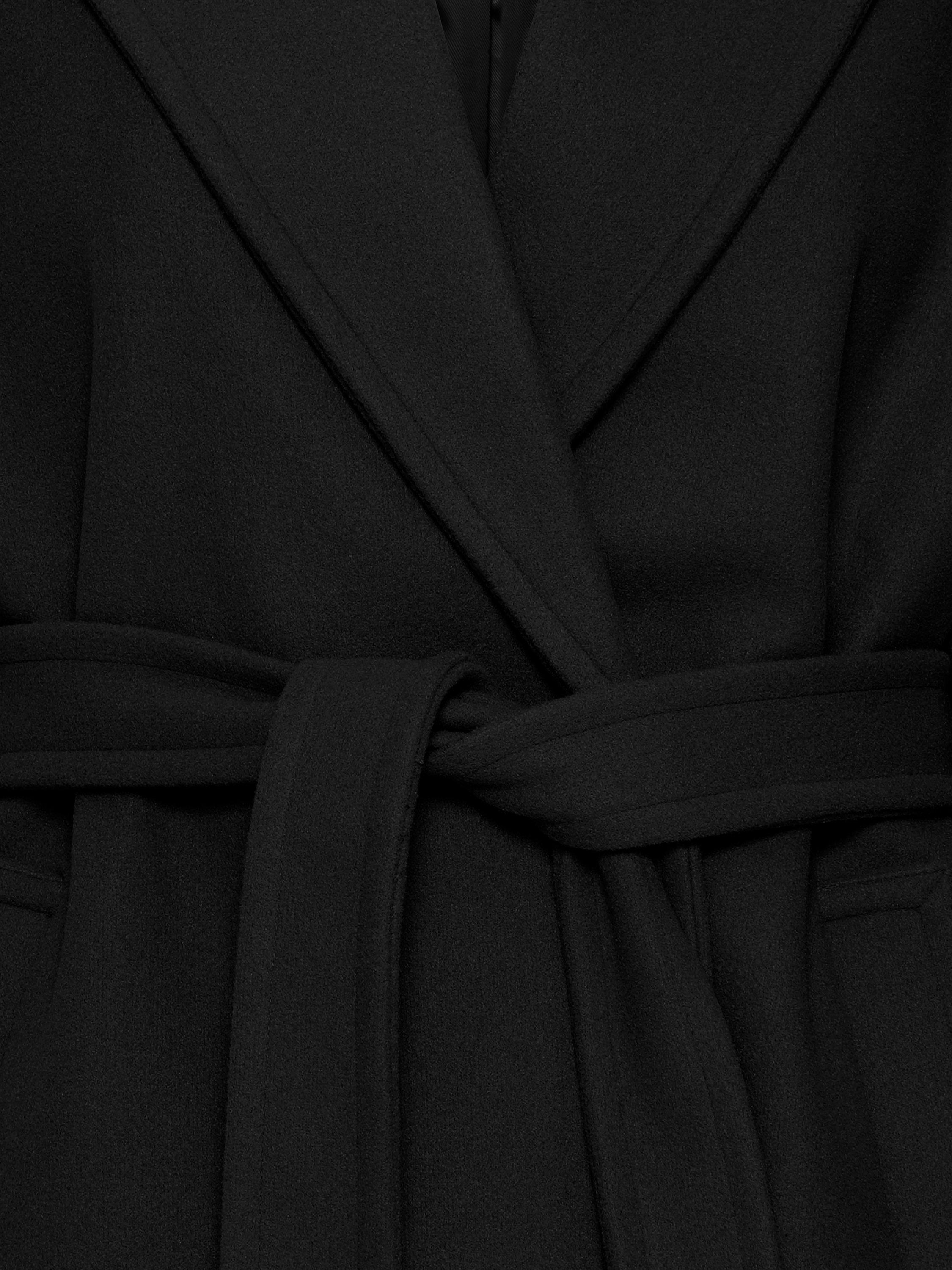 Product image 7 of 7, which shows ICHI Jannet Belted Overcoat, Black, 8