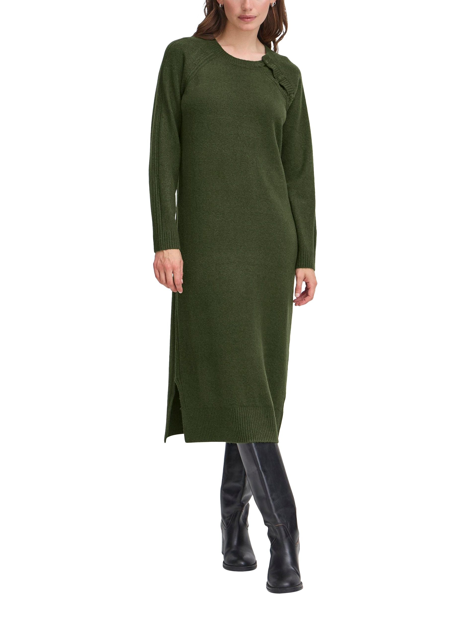 rifle green dress Women's Short Sleeve Flex Dress