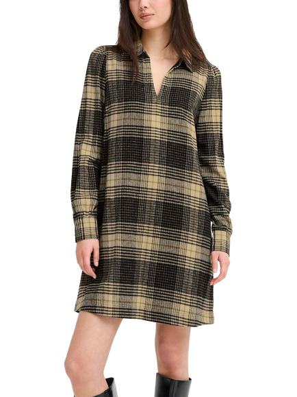 ICHI Esiva Check Mini Dress, Multi, Multi