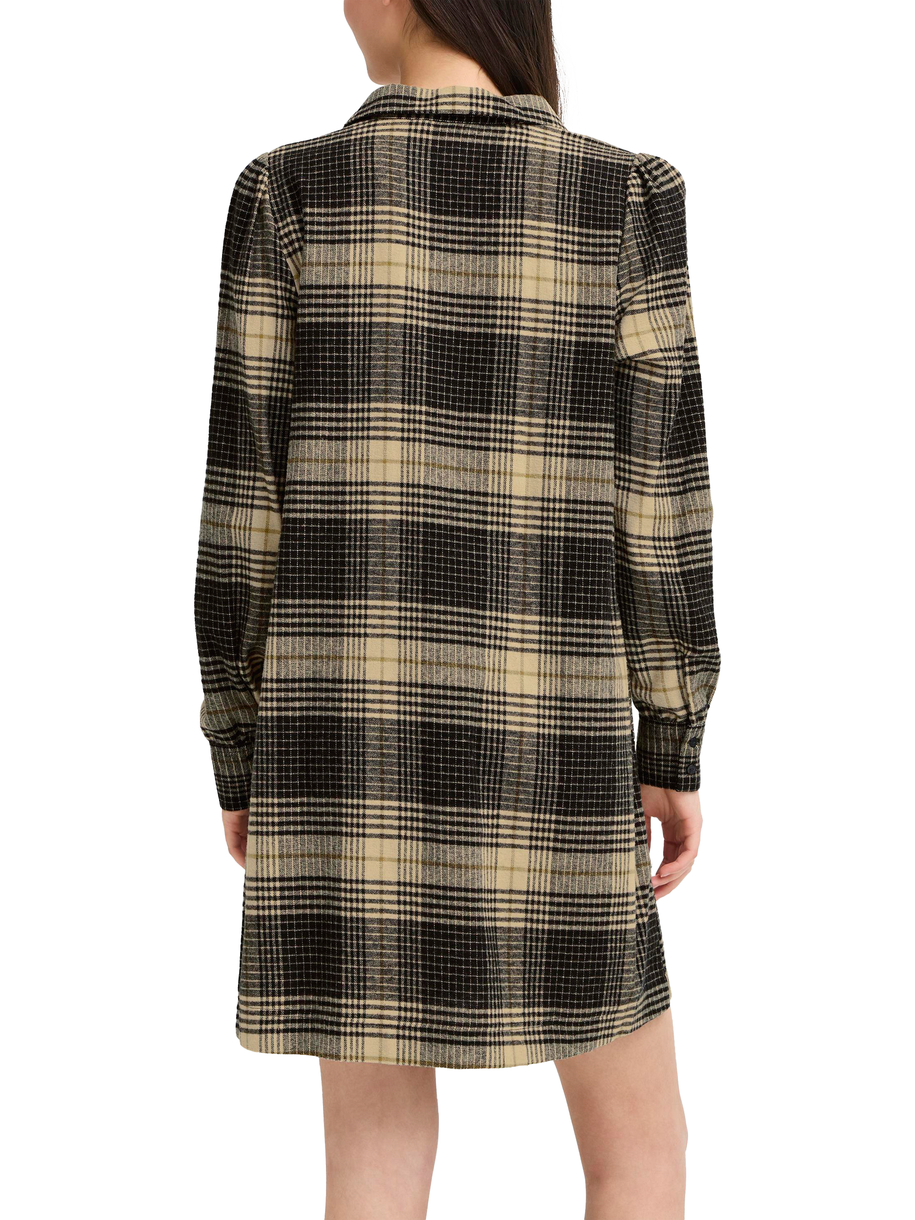 Product image 2 of 7, which shows ICHI Esiva Check Mini Dress, Multi, 8