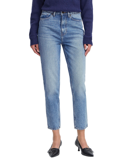 ICHI Bauve Cropped Jeans, Light Blue Washed, Light Blue Washed