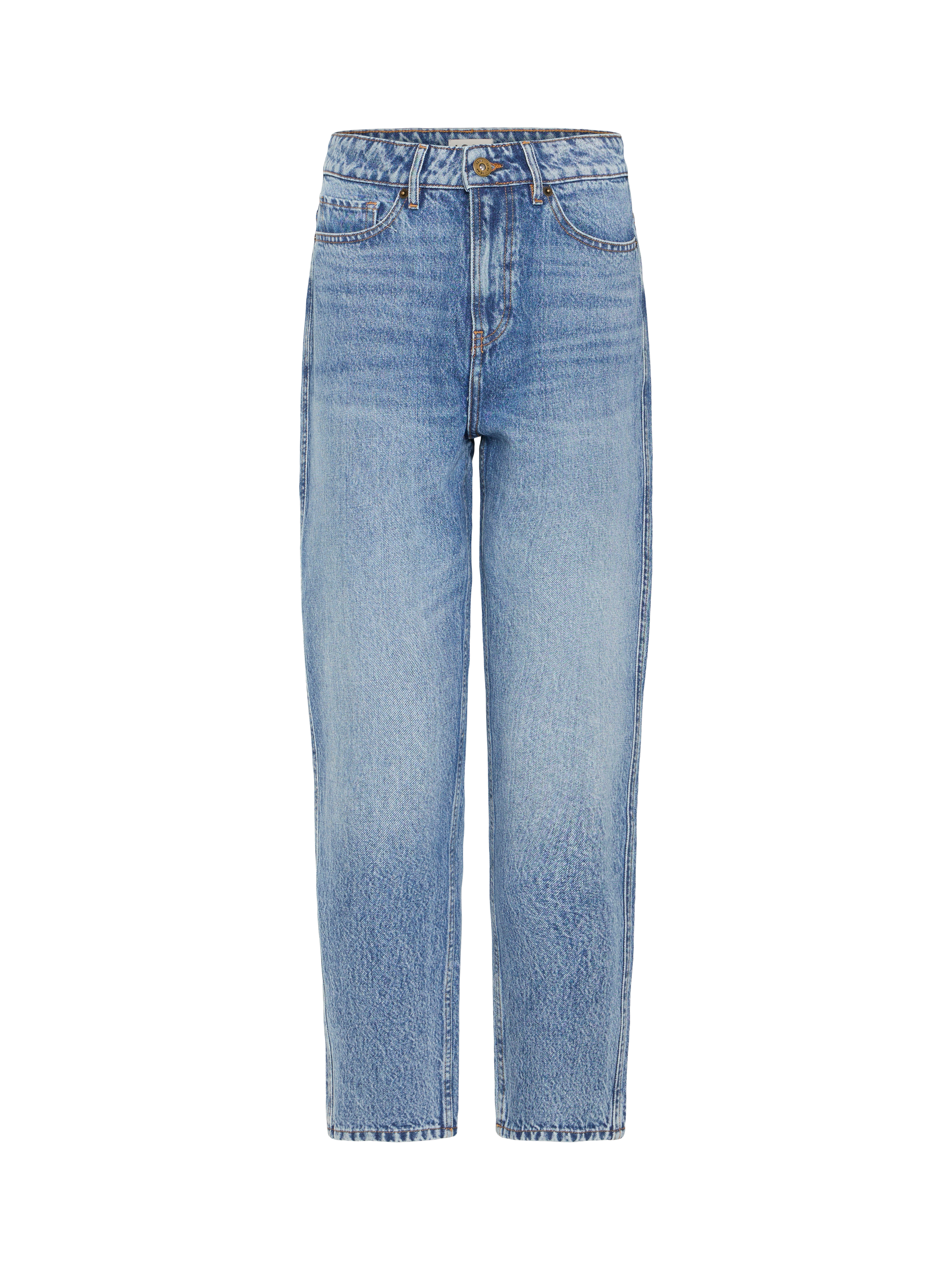 Product image 5 of 7, which shows ICHI Bauve Cropped Jeans, Light Blue Washed, 25R