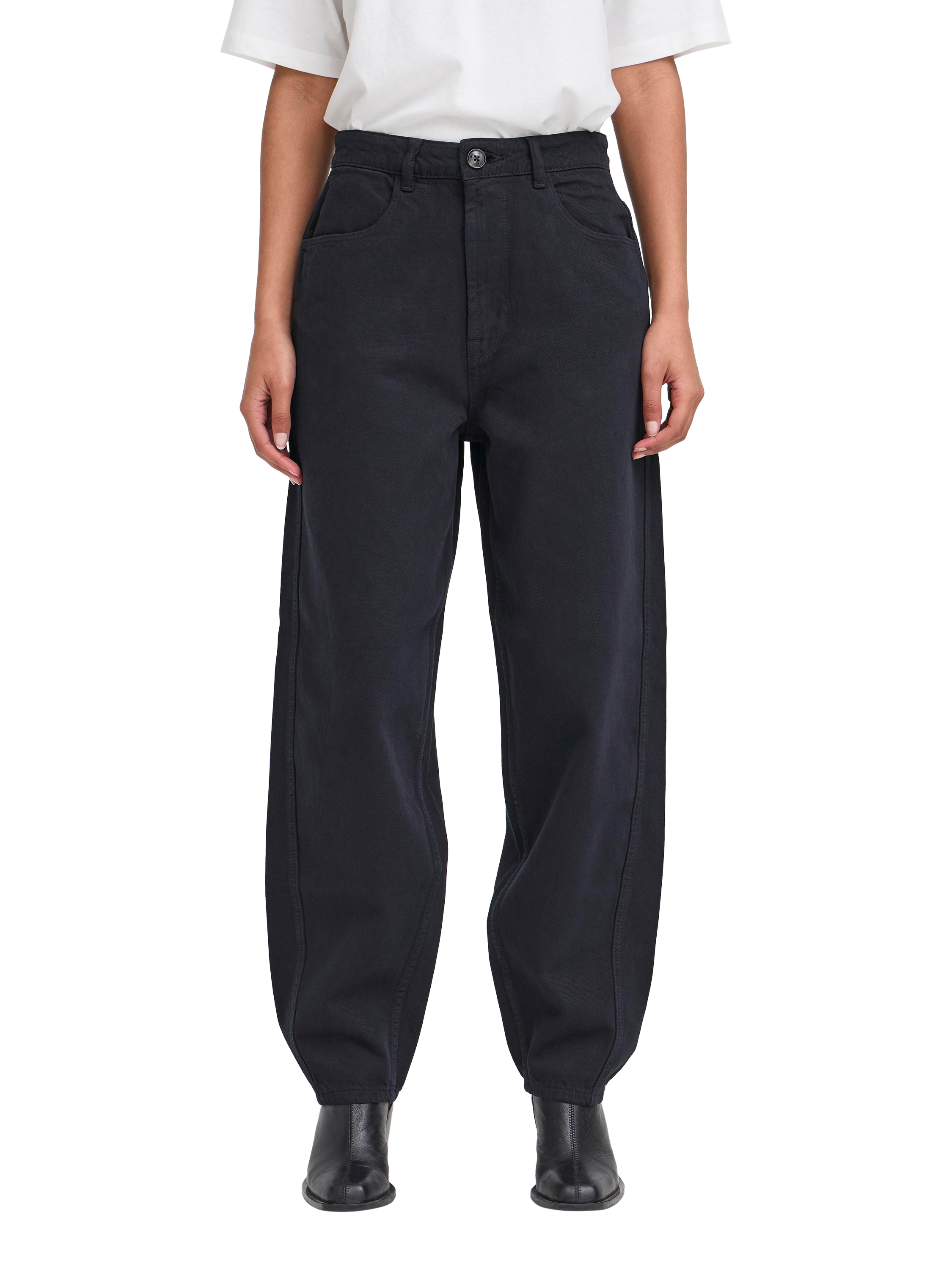 Product image 1 of 7, which shows ICHI Hezano Loose Fit Jeans, Dark Navy, 25R