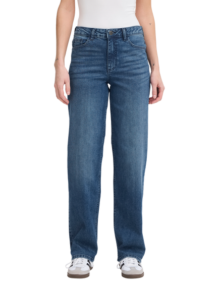 ICHI Twiggy Straight Jeans, Medium Blue, Medium Blue