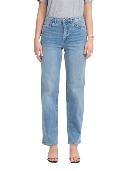 ICHI Twiggy Straight Jeans, Light Blue, Light Blue