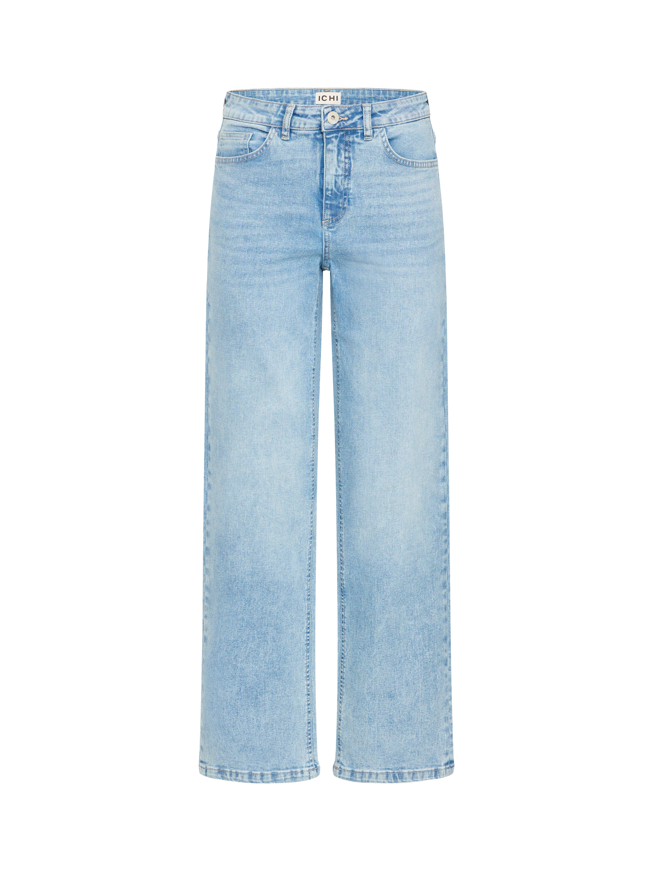 Product image 5 of 7, which shows ICHI Twiggy Straight Jeans, Light Blue, 25R
