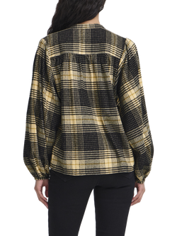 ICHI Esiva Check Long Sleeve Shirt, Multi - view 2, Multi