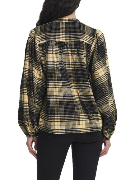 ICHI Esiva Check Long Sleeve Shirt, Multi - view 2, Multi