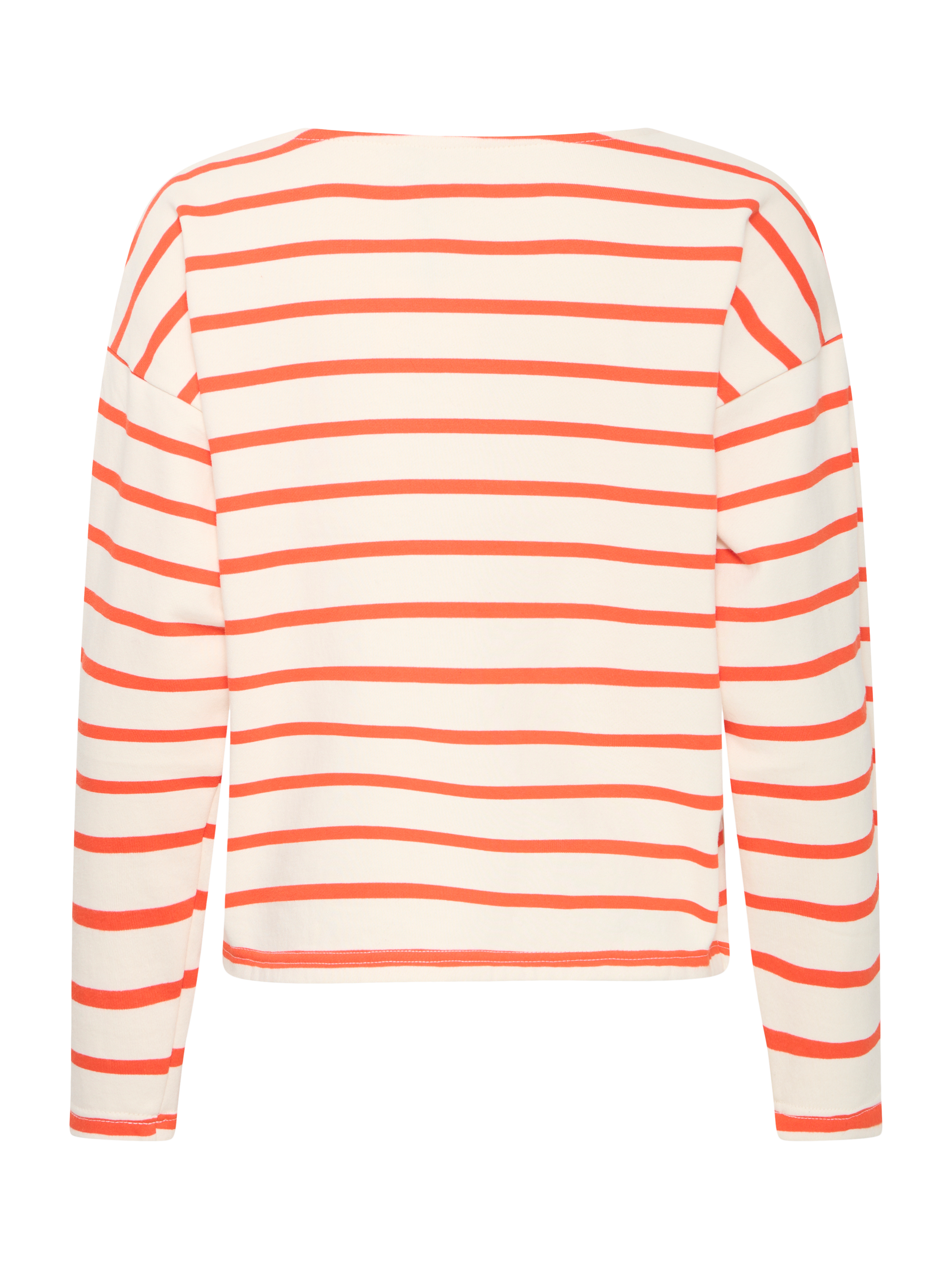 Product image 6 of 7, which shows ICHI Magga Stripe Button Detail Top, White/Multi, XS