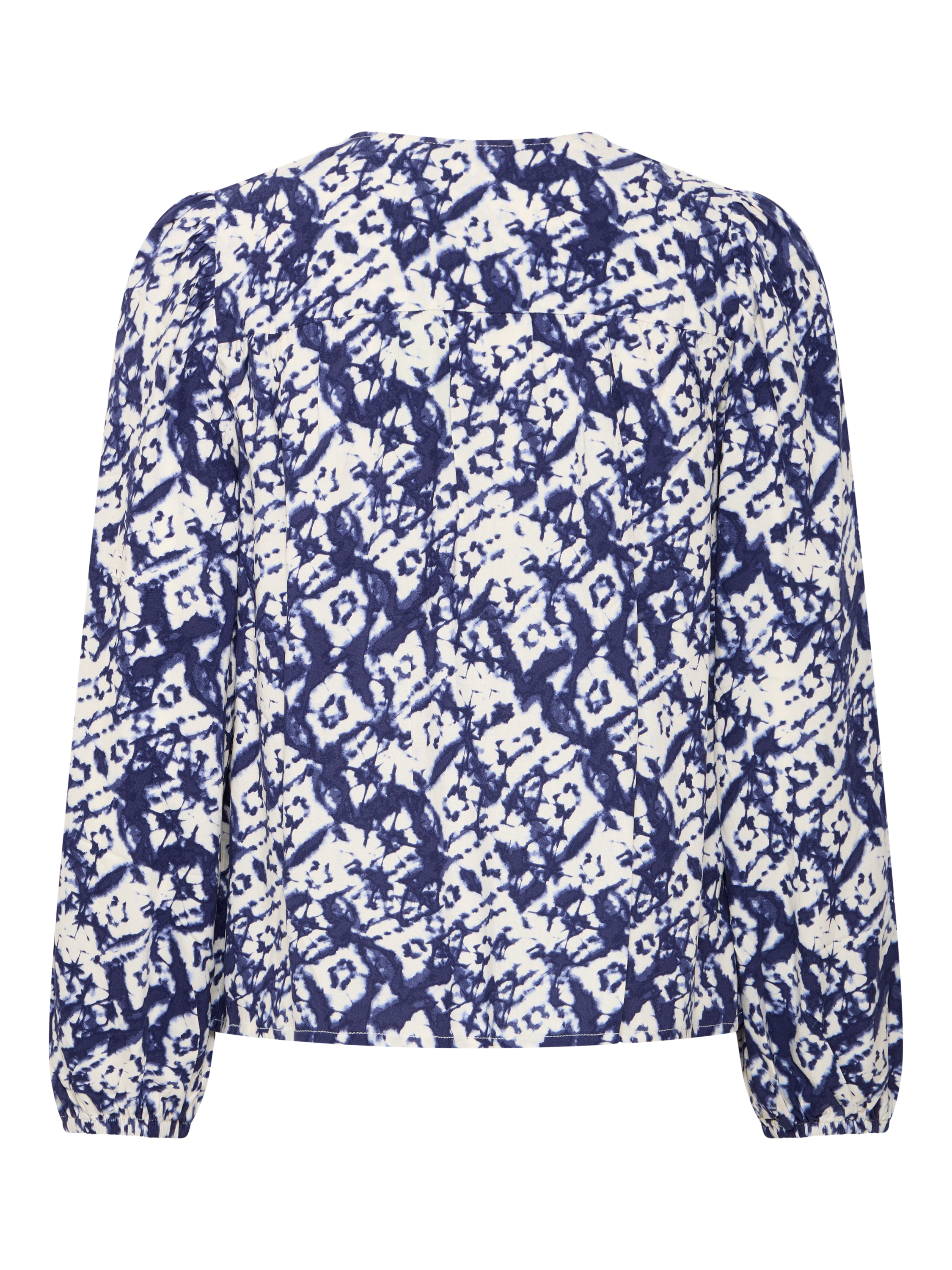 Product image 6 of 7, which shows ICHI Vera Diamond Ikat Top, Blue/Multi, 12