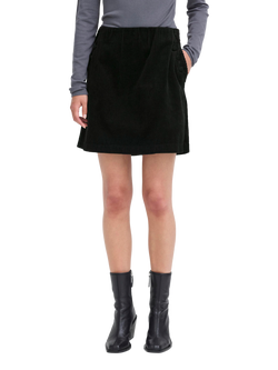 ICHI Focaro Corduroy Mini Skirt, Black