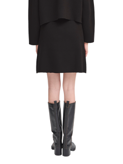 ICHI Ketty Button Detail Mini Skirt, Black - view 2, Black