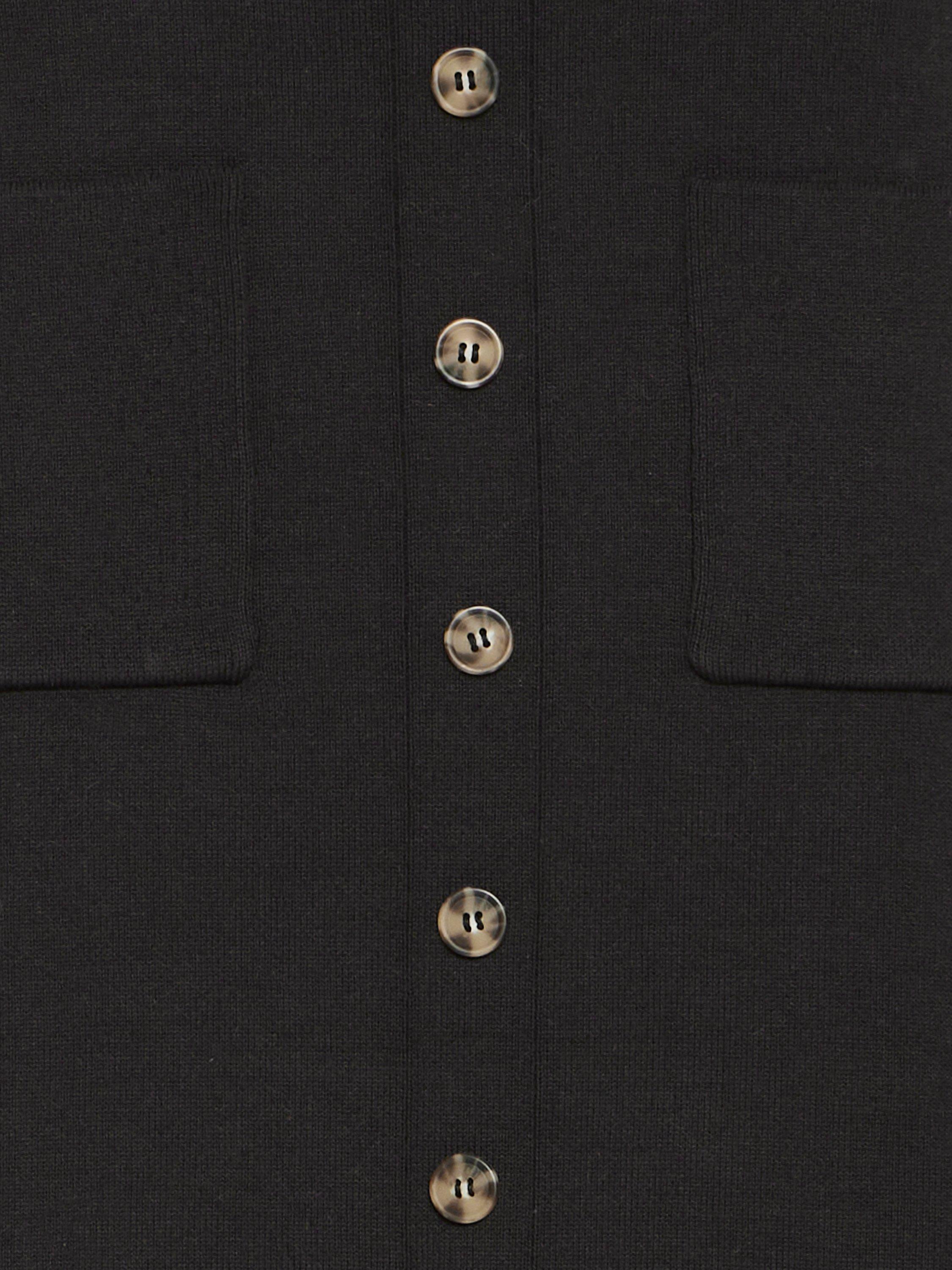 Product image 7 of 7, which shows ICHI Ketty Button Detail Mini Skirt, Black, L