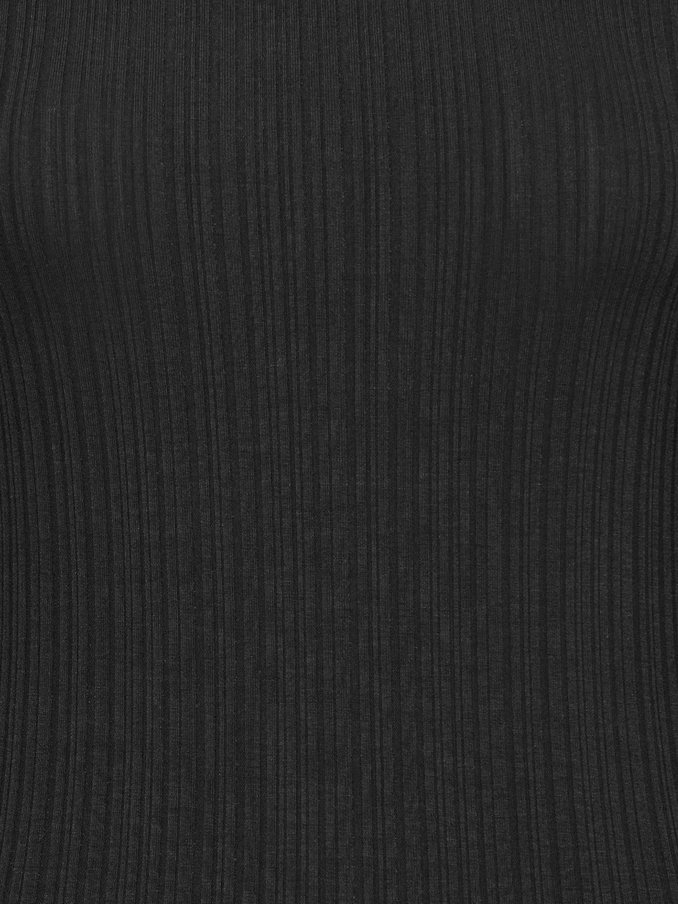 Product image 6 of 6, which shows ICHI Cella Textured Long Sleeve Top, Black, XS