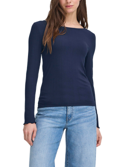 ICHI Cella Long Sleeve Top, Total Eclipse