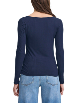 ICHI Cella Long Sleeve Top - view 2, Total Eclipse