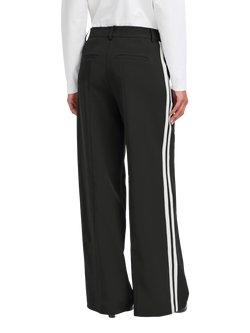 ICHI Folavi Side Stripe Trousers, Black - view 2, Black